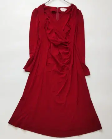 새상품급 케이미 카슈쿨 드레이프 긴팔 원피스 와인 레드 9