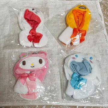 산리오 캐릭터 쁘띠 판초 4종 세트