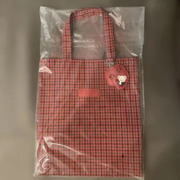 미사용 새상품 익명 배송 familiar 패밀리아 체크 토트백 대
