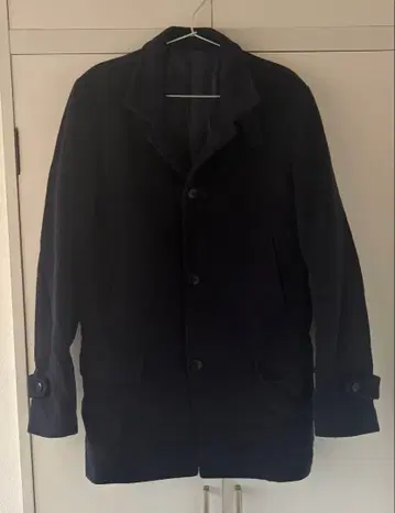 숏 체스터 코트 (네이비) 캐시미어 혼방 이탈리아제 L 사이즈