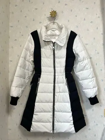 rady 바이컬러 다운 코트 화이트 롱 다운 M