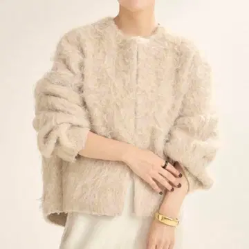 R'IAM 샤기 가디건 plage