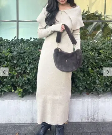 빅 칼라 프론트 ZIP 원피스