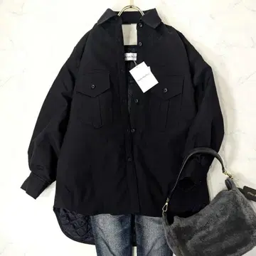 미사용 메종 메타포 퀼팅 리버서블 셔츠 아우터 정가 7.4만