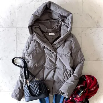 새상품급 플라스테 PLST 다운 자켓 워셔블 숏 기장 그레이 L