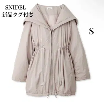 [ SNIDEL ] 니시카와 레이디 모즈 다운 코트 핑크 베이지