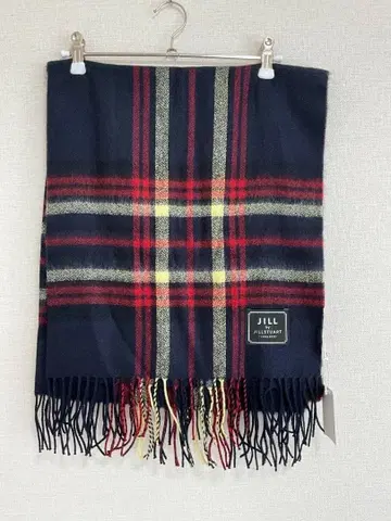 새상품 JILL by JILL STUART 체크 무늬 대형 스톨 네이비