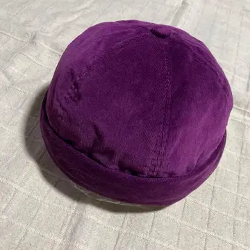 F.A.T. 자수 로고 코듀로이 캡 롤캡 롤햇 보라색