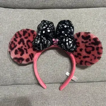 도쿄 디즈니 리조트 레오파드 무늬 머리띠