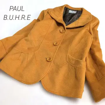 PAULB.U.H.R.E 울 100 카멜 컬러 페이즐리 무늬 자켓