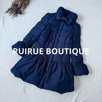 루일 에 부티크 다운 코트 A라인 리본 플레어 네이비 S