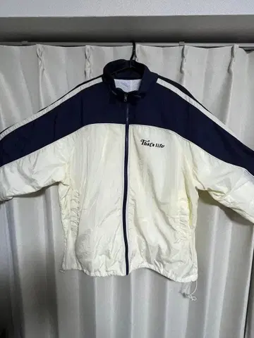 집업 자켓 화이트 네이비