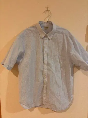 Steven Alan 라이트 블루 반팔 셔츠 루즈핏