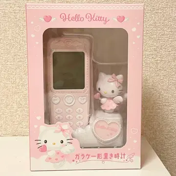 [ 미사용 새상품 ] 휴대폰 모양 탁상시계 헬로키티 산리오