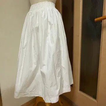 inconnue 크로셰 화이트 롱 스커트