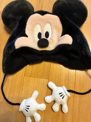 미키마우스 퍼 모자 디즈니 팬캡