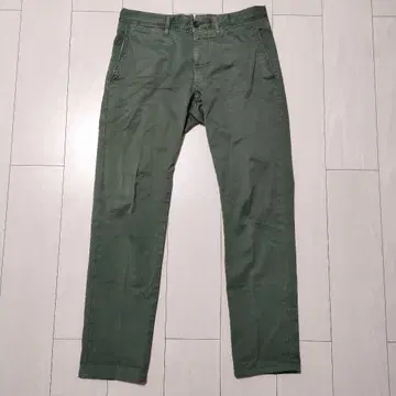 Incotex SLIM FIT 32 치노 팬츠 올리브