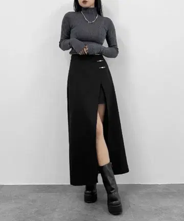 LVEU. 핑 디자인 랩 스커트