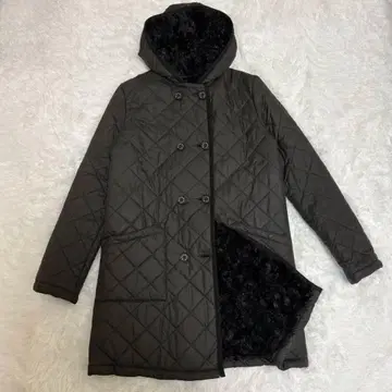 매킨토시 블랙 퀼팅 자켓 더블 버튼 보아 안감