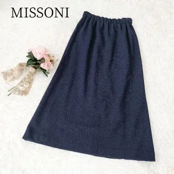 [ 미쏘니/MISSONI ] 롱 스커트 플레어 이탈리아제 울 무지
