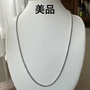 [ 새상품급 ] 실버 체인의 롱 목걸이 심플