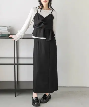 La-gemme 리본 뷔스티에 셋업