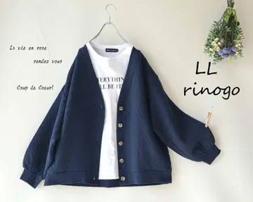 새상품 할인 *LL 네이비* V넥 퀼트 가디건 가을/겨울/봄 빅 사이즈