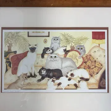 린다 제인 스미스 소파에서 쉬는 고양이들 아트 프린트