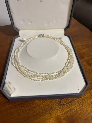 담수 진주 5연 목걸이 초커