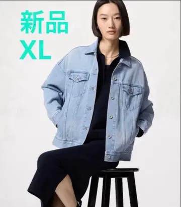 유니클로 UNIQLO 데님 오버 사이즈 자켓 XL