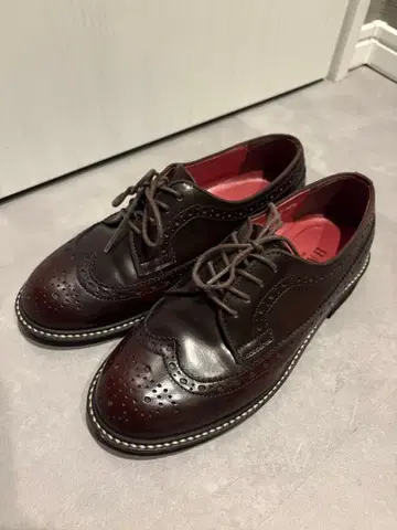 HARUTA 다크 브라운 윙팁 로퍼