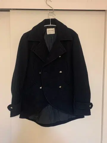 MARKAWARE 네이비 피 코트 울