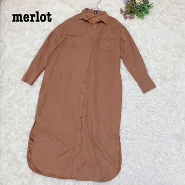 s.370 [멀로] 셔츠 원피스 캐주얼 오렌지 F 심플