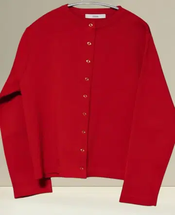 저널 스탠다드 리룸 워셔블 크루넥 가디건 빨간색