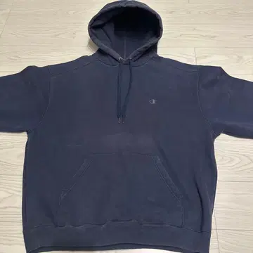 US 규격 단종 00s 레어 Champion 슈퍼 후디 네이비