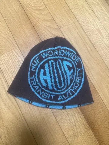 HUF 니트 모자 브라운/라이트 블루