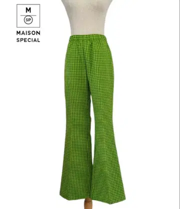 MAISON SPECIAL 깅엄 이지 플레어 팬츠 비타민 컬러