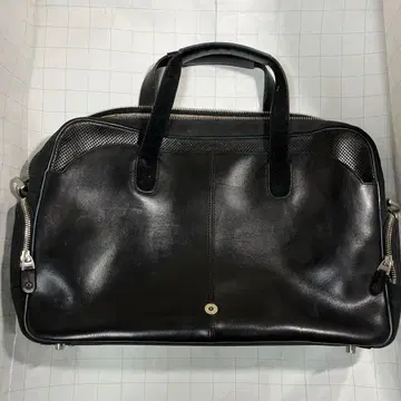 블랙 가죽 비즈니스 백