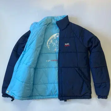 x-girl MADEme 리버서블 충전솜 블루종 엑스걸