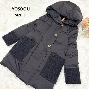 YOSOOU 요소오 다운 코트 이소재 도킹 후드 부착 더블 지퍼