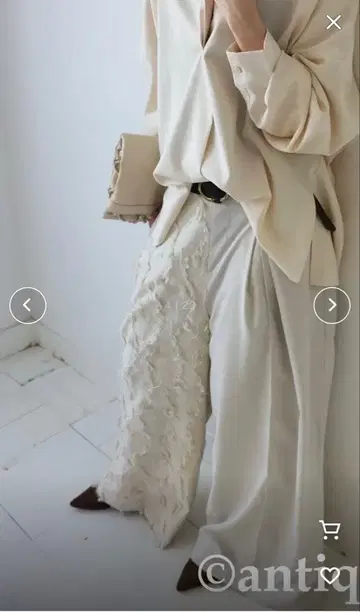 안티카 이소재 도킹 팬츠 아이보리