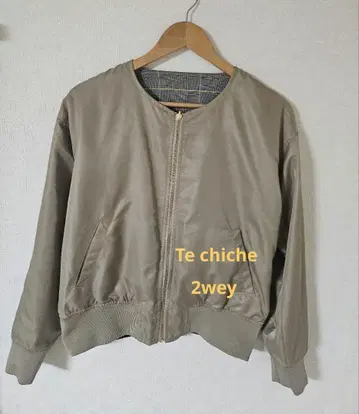Te chichi 리버서블 자켓 베이지 네이비