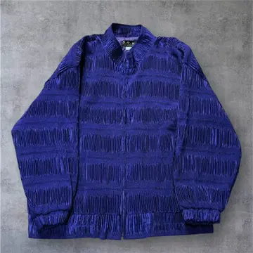 A.D.S SANFRANCISCO 하이넥 플리츠 자켓 퍼플