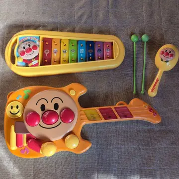 호빵맨 악기 묶음 판매 일렉 기타 마라카스 실로폰 완구