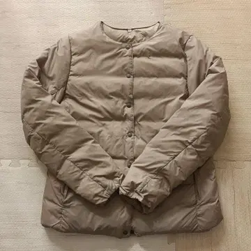 무인양품 노카라 라이트 다운 베이지 M 사이즈