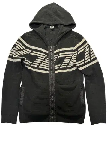 엠포리오 아르마니 니트 지퍼 후드티 EA7 블랙 ARMANI