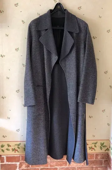 ICB 온워드 카시야마 울 리버 트렌치 코트 하운드투스 그레이