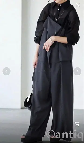 안티카 드레이프 레이어드 살로펫 블랙