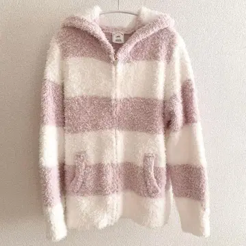 젤라또피케 모코모코 후드 부착 룸웨어 핑크 스트라이프