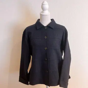 야코 리카르도 보라색 네이비 울 코트